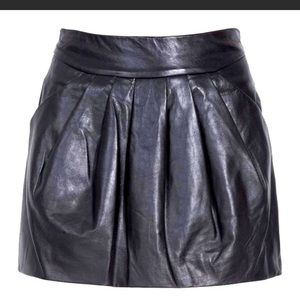 Diane von Furstenberg Leather Mini Skirt